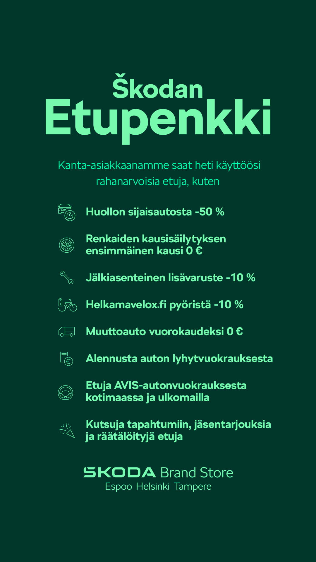 Story 3: list of Etupenkki member benefits