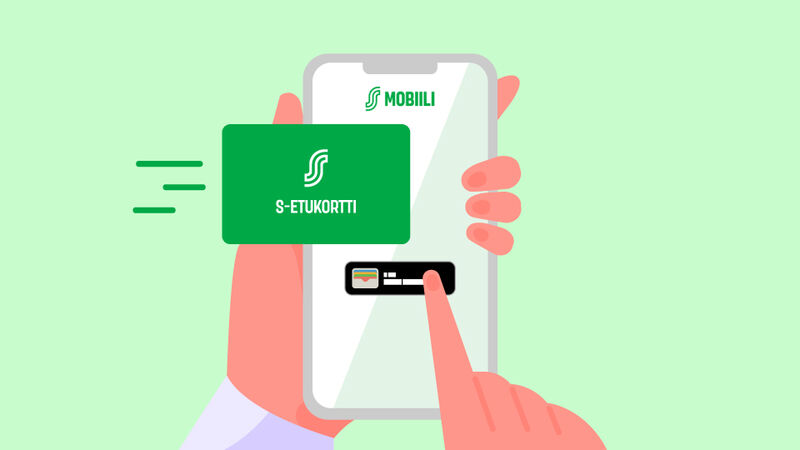 S-Etukortti in Apple Wallet, illustration